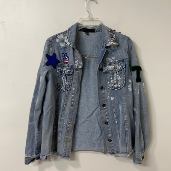 Tinsel Jackets & Coats Tinsel Letterman Style Varsity Denim Jacket Poshmark